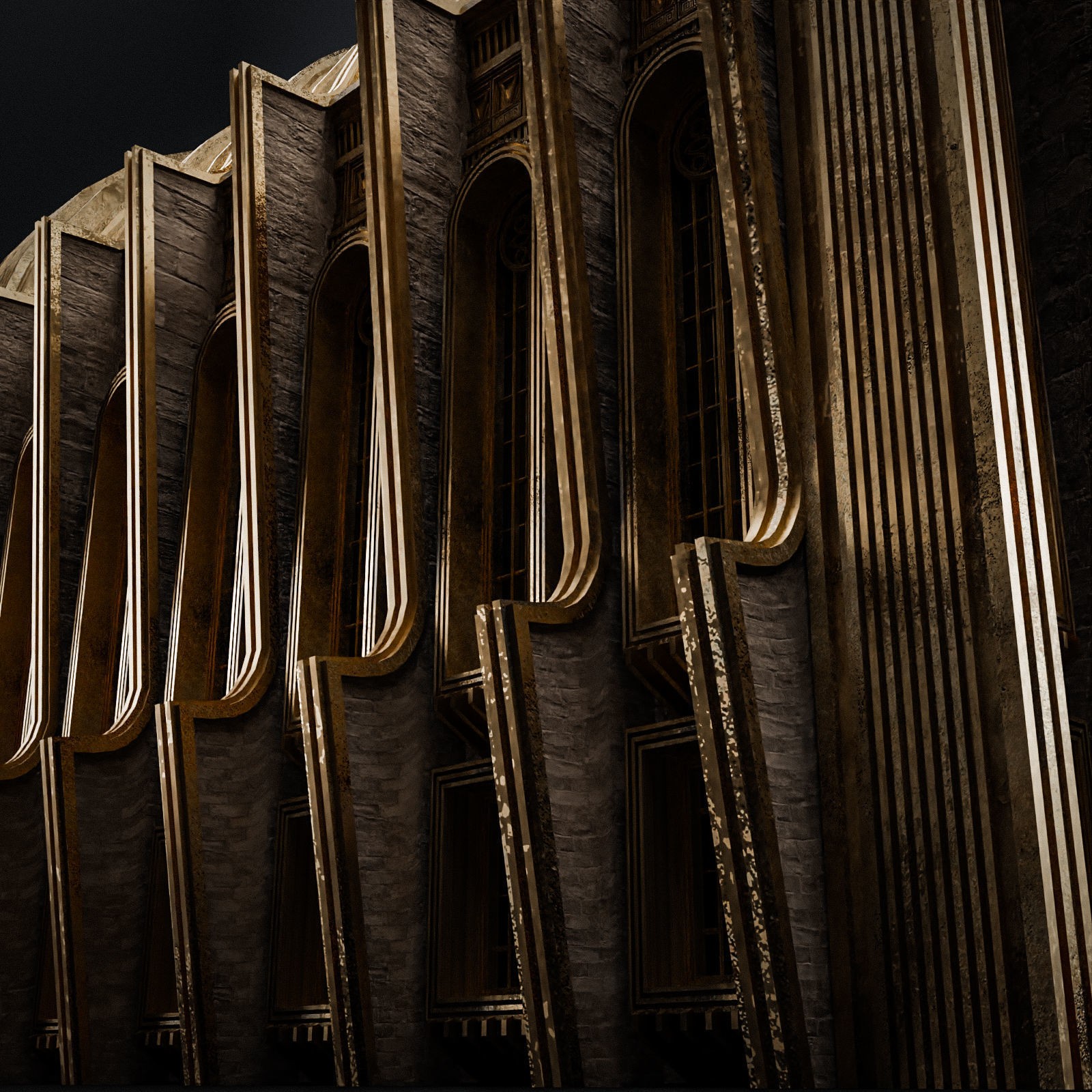 Grand Capital Building Set - Low-Poly Game-Ready 3D Model - View 49