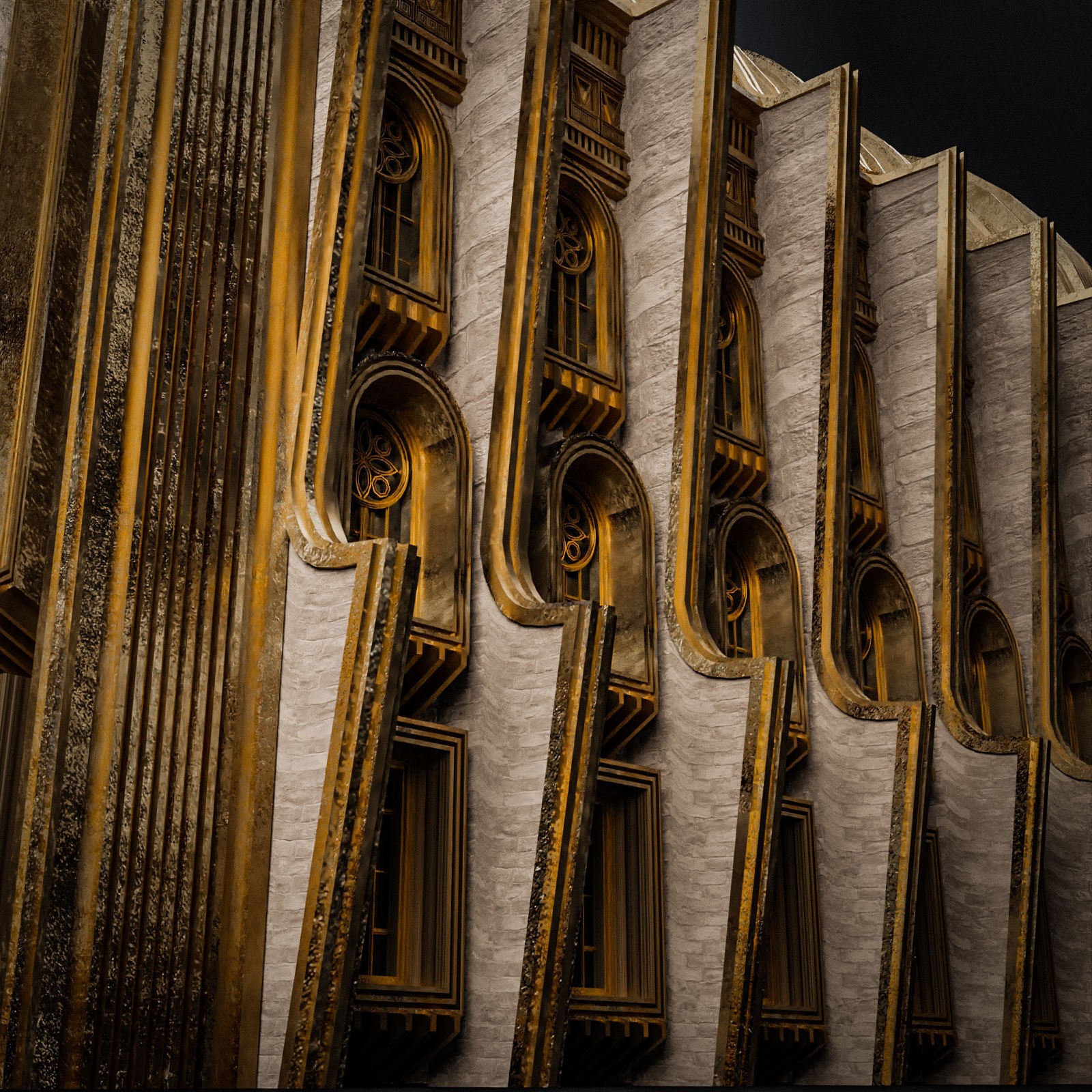 Grand Capital Building Set - Low-Poly Game-Ready 3D Model - View 52