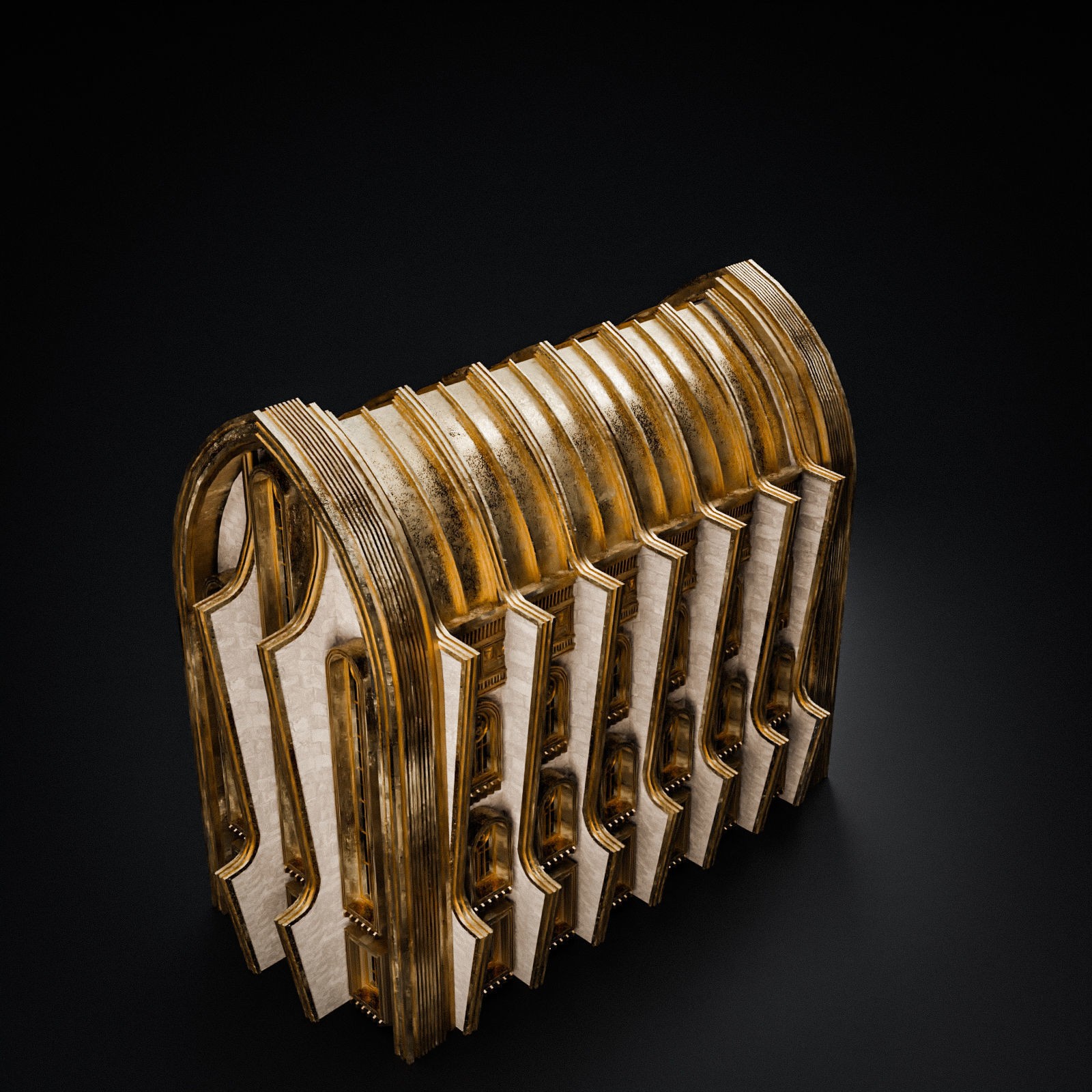 Grand Capital Building Set - Low-Poly Game-Ready 3D Model - View 53