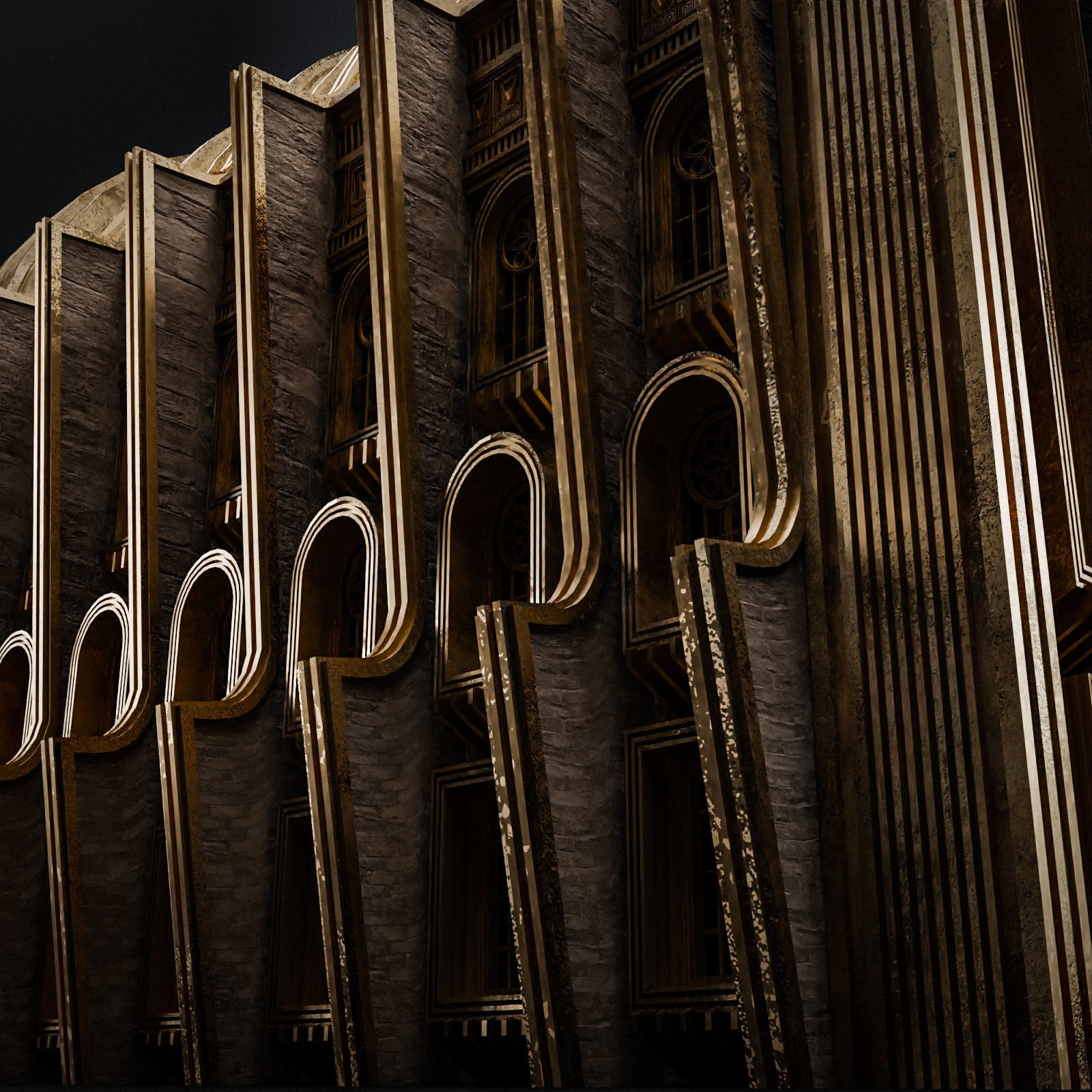 Grand Capital Building Set - Low-Poly Game-Ready 3D Model - View 54