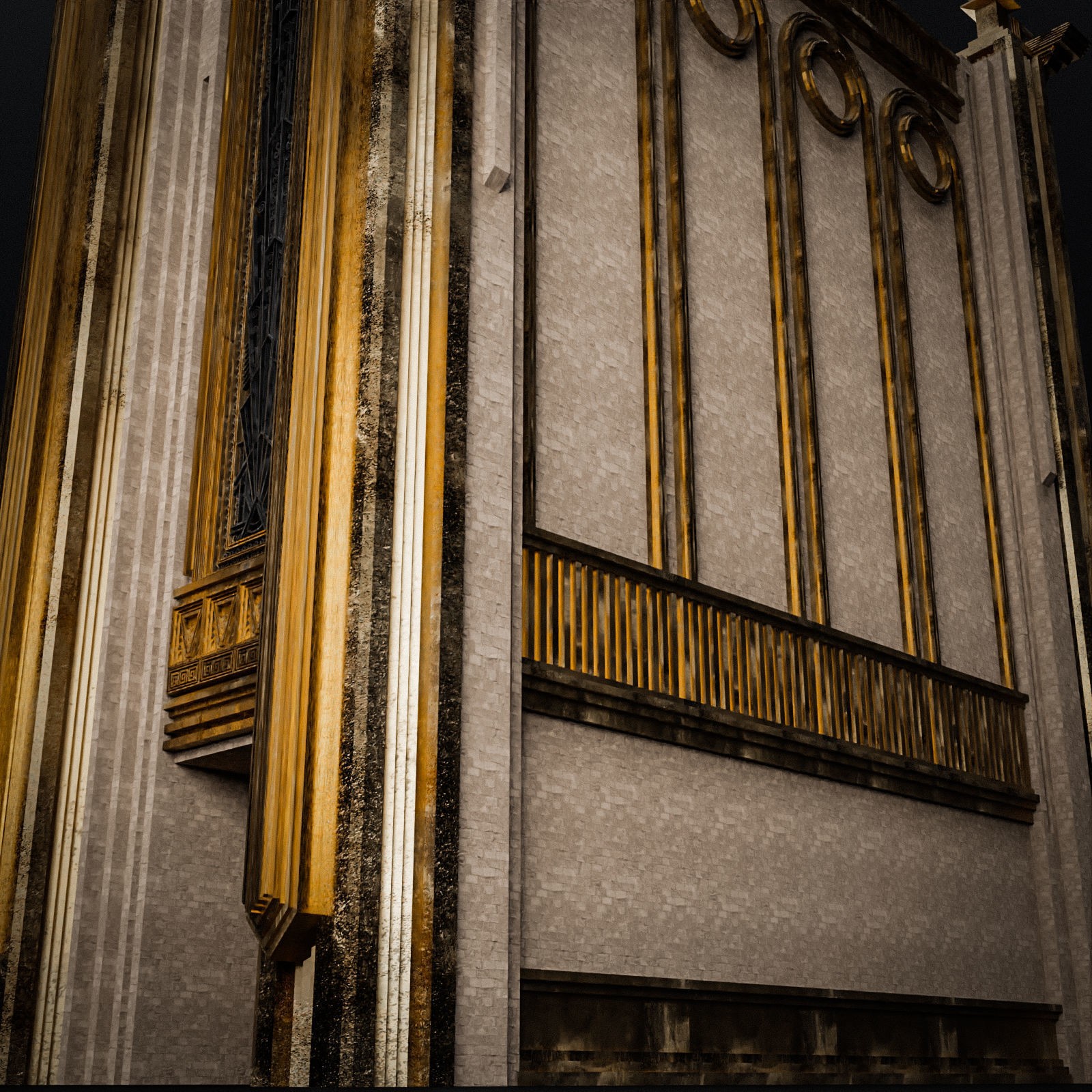 Grand Capital Building Set - Low-Poly Game-Ready 3D Model - View 56