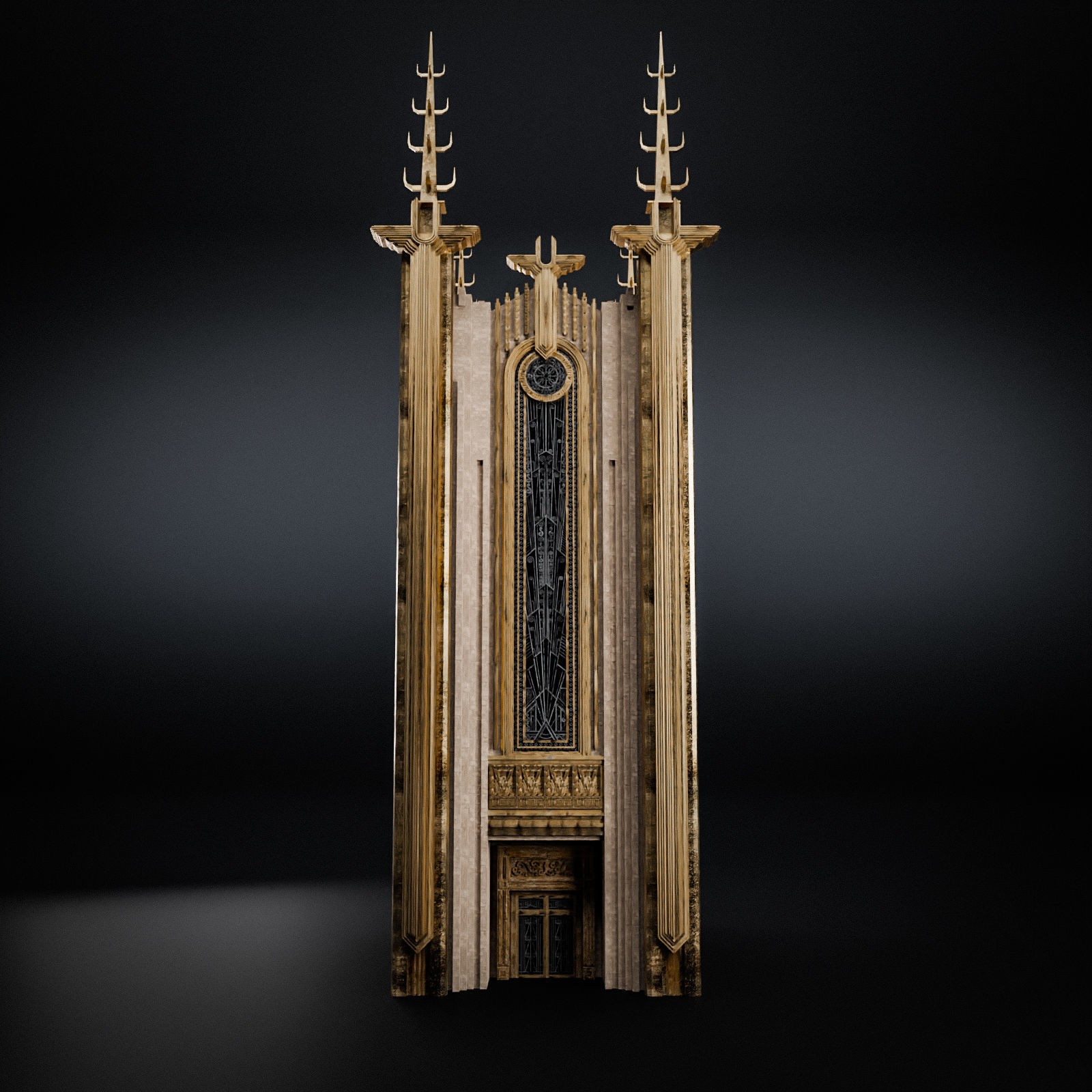 Grand Capital Building Set - Low-Poly Game-Ready 3D Model - View 57