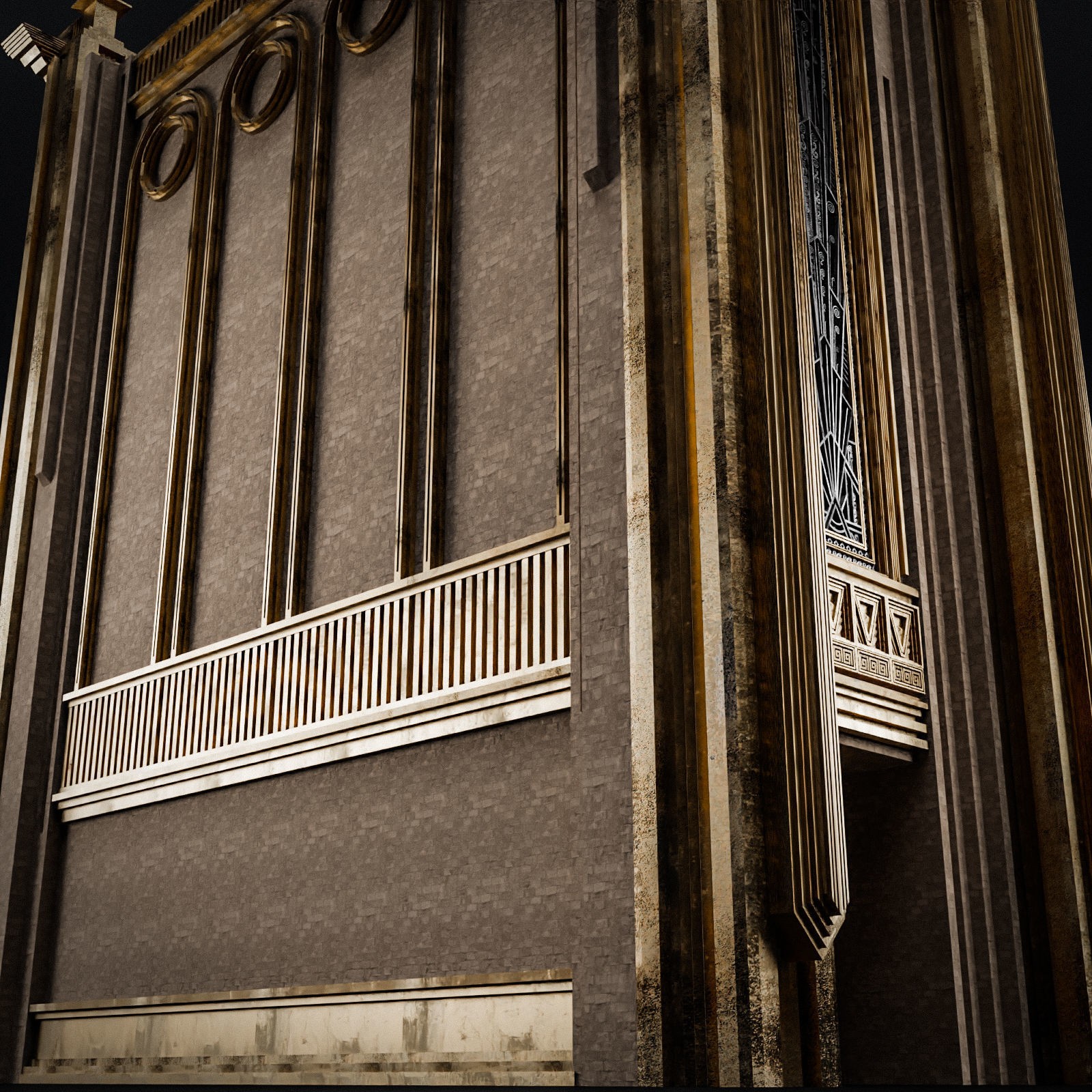 Grand Capital Building Set - Low-Poly Game-Ready 3D Model - View 58