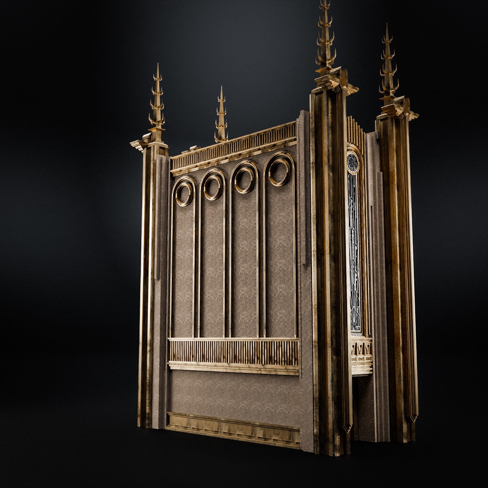 Grand Capital Building Set - Low-Poly Game-Ready 3D Model - View 60