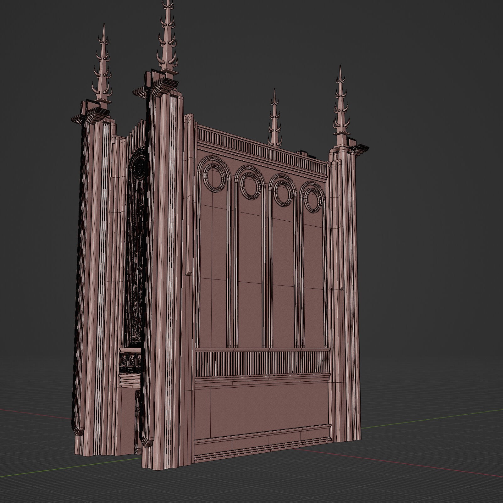 Grand Capital Building Set - Low-Poly Game-Ready 3D Model - View 62