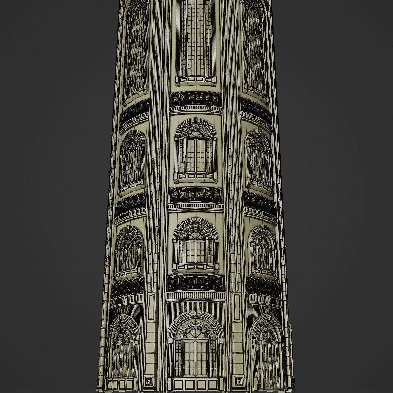 Grand Capital Building Set - Low-Poly Game-Ready 3D Model - View 65