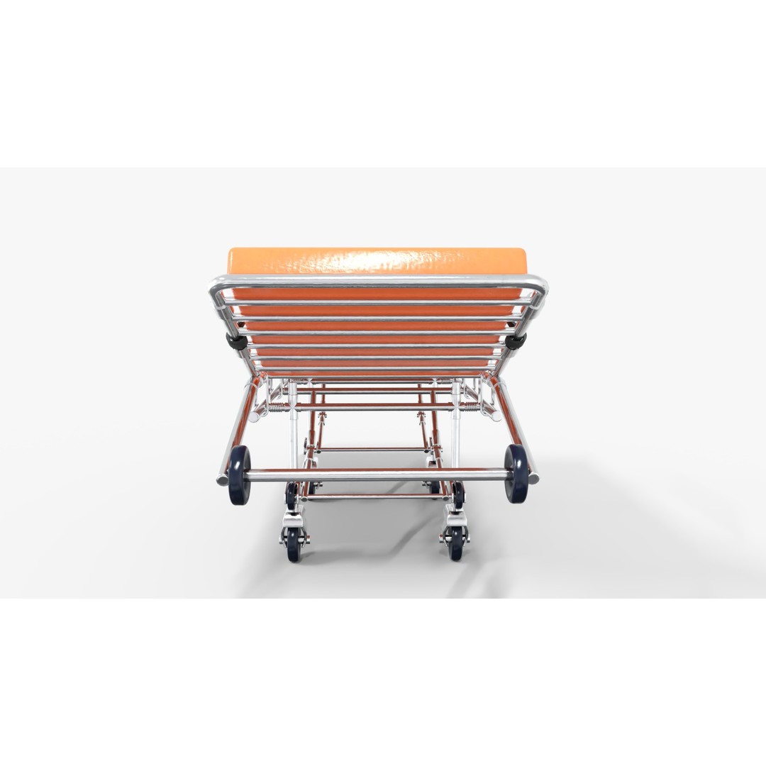 Medical Emergency Bed 3D Model – Low Poly PBR Game Ready FBX - View 5