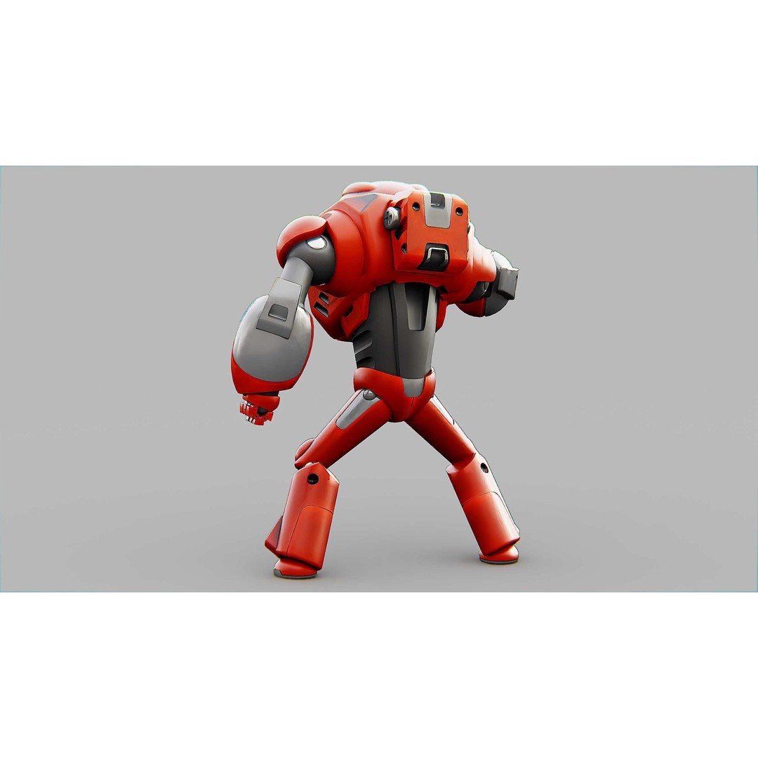 Battle Droid Xzeroni 3D Model – Rigged Sci-Fi Character, FBX, OBJ - View 11