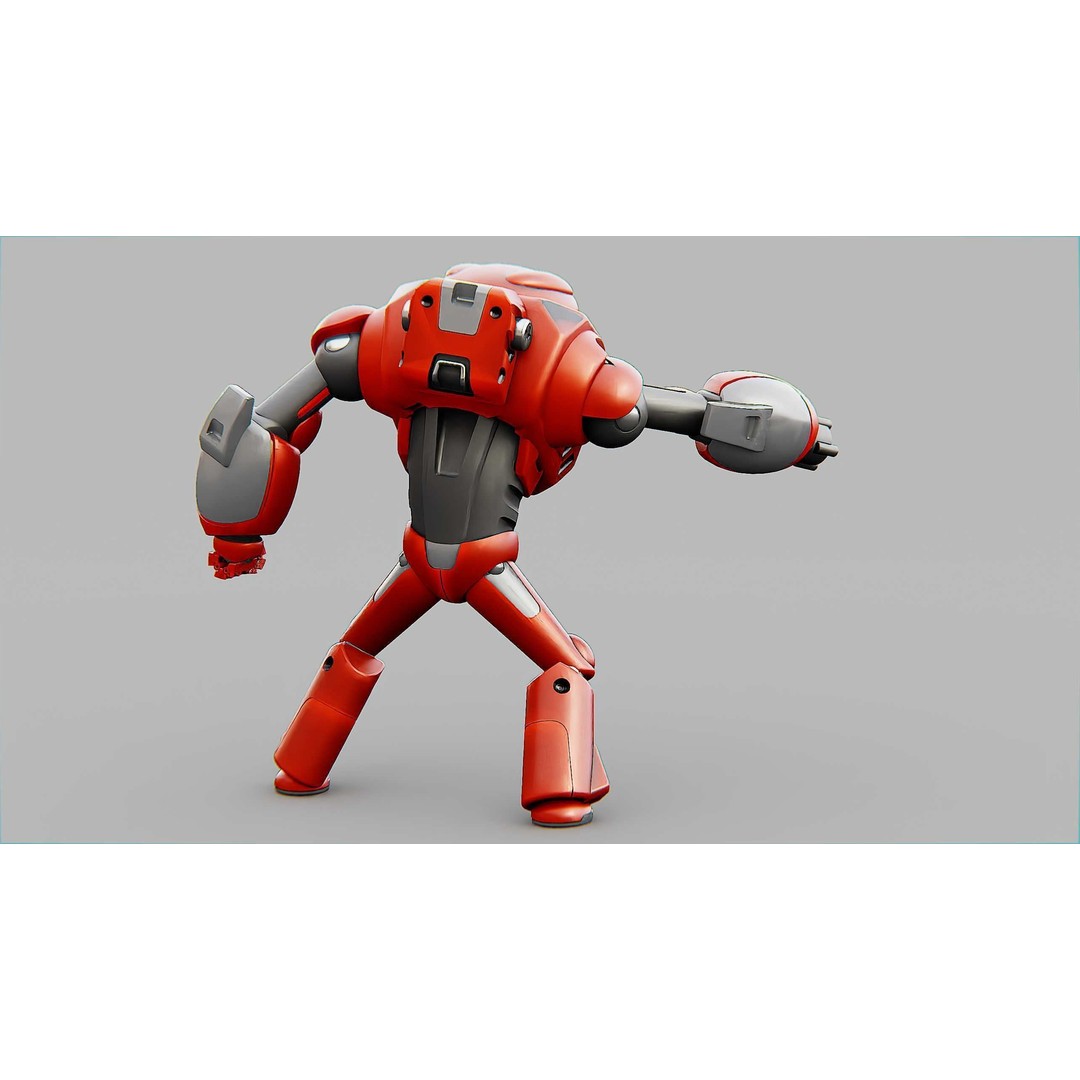 Battle Droid Xzeroni 3D Model – Rigged Sci-Fi Character, FBX, OBJ - View 13
