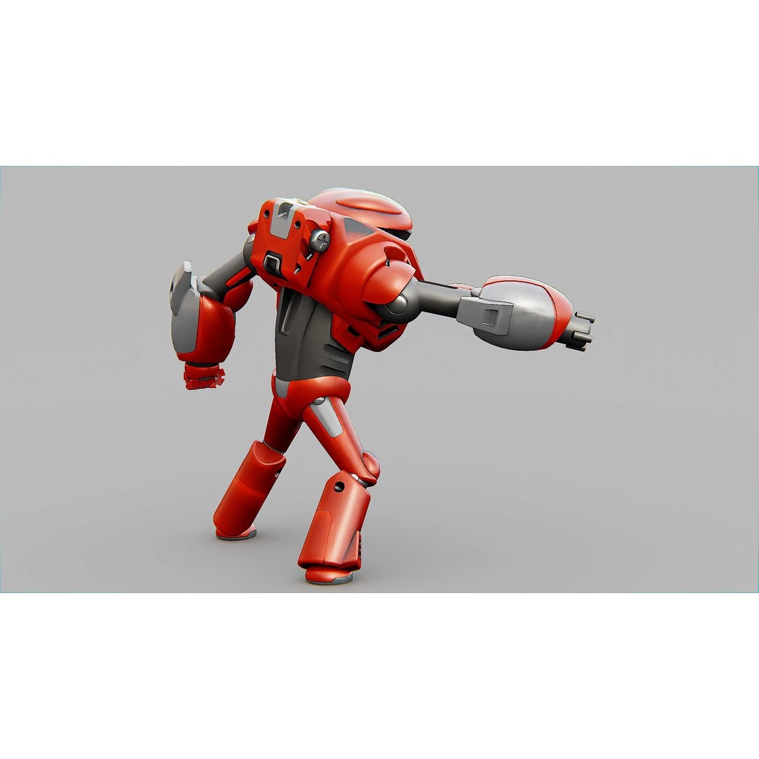Battle Droid Xzeroni 3D Model – Rigged Sci-Fi Character, FBX, OBJ - View 14