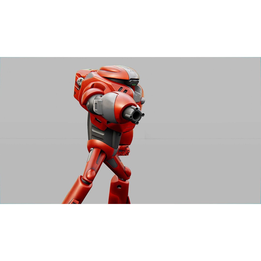 Battle Droid Xzeroni 3D Model – Rigged Sci-Fi Character, FBX, OBJ - View 16
