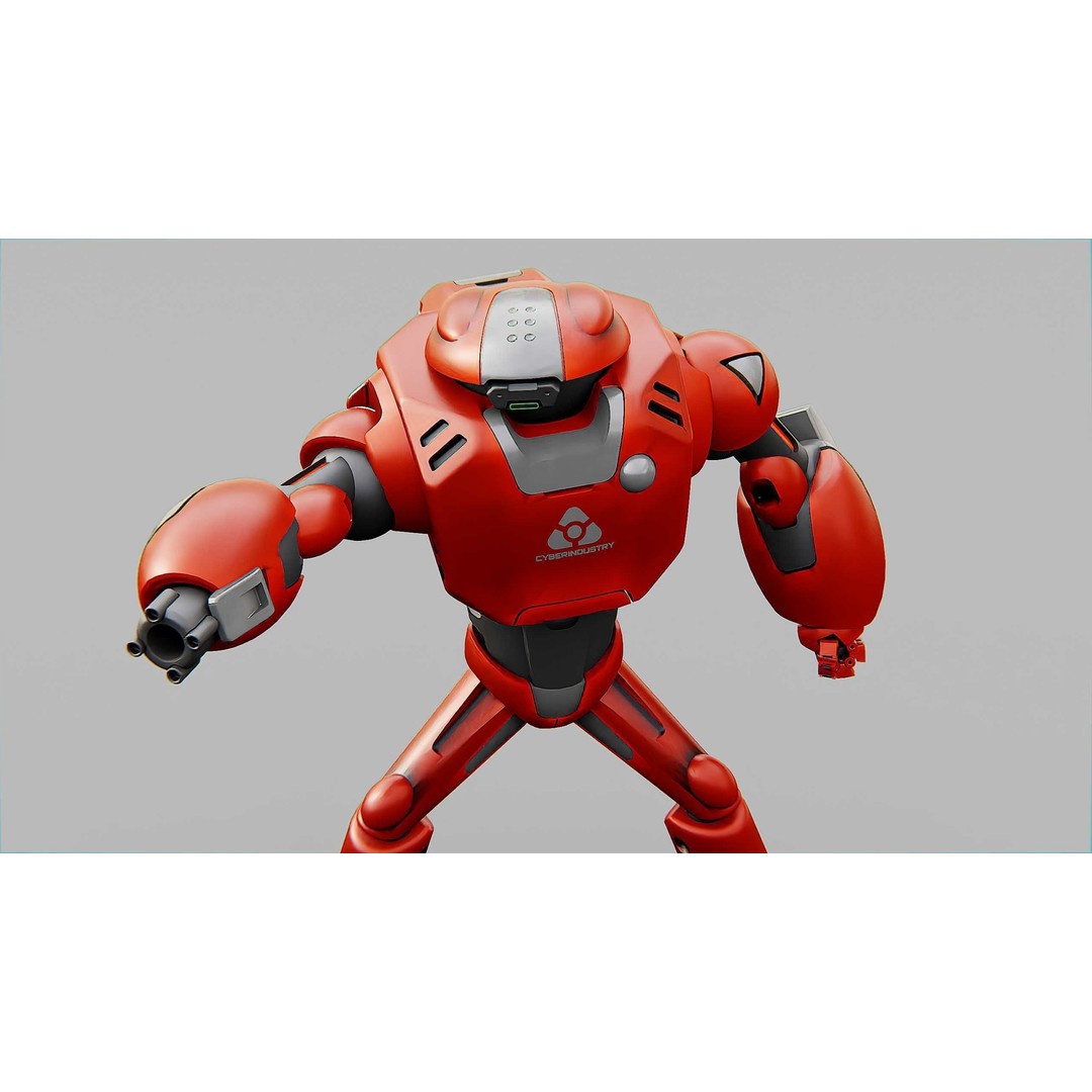 Battle Droid Xzeroni 3D Model – Rigged Sci-Fi Character, FBX, OBJ - View 18
