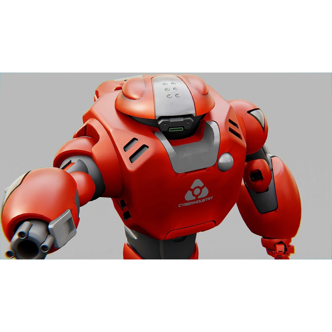 Battle Droid Xzeroni 3D Model – Rigged Sci-Fi Character, FBX, OBJ - View 22
