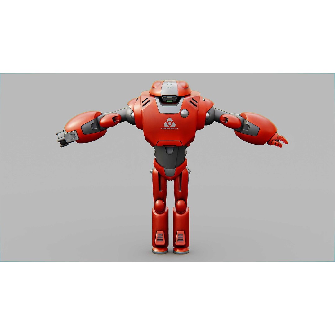 Battle Droid Xzeroni 3D Model – Rigged Sci-Fi Character, FBX, OBJ - View 25