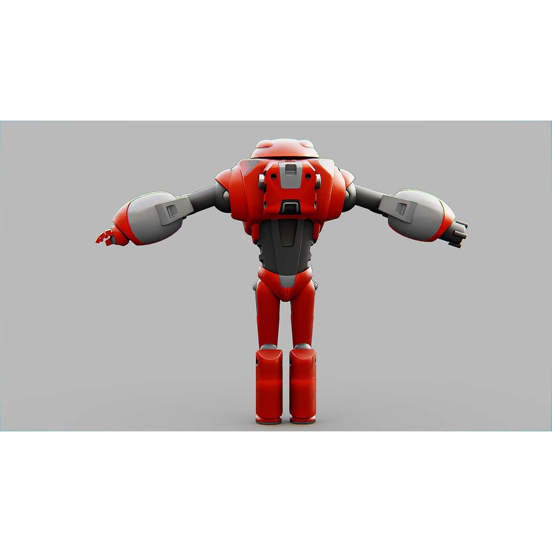 Battle Droid Xzeroni 3D Model – Rigged Sci-Fi Character, FBX, OBJ - View 26
