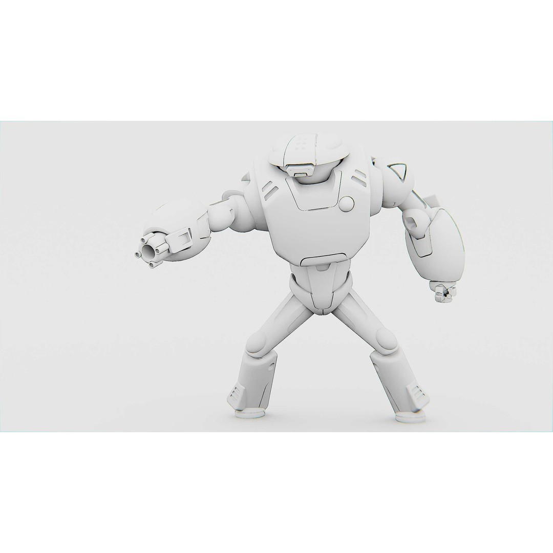 Battle Droid Xzeroni 3D Model – Rigged Sci-Fi Character, FBX, OBJ - View 33