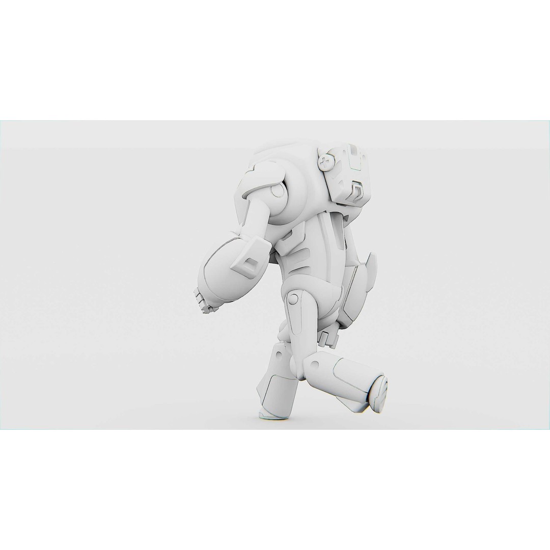 Battle Droid Xzeroni 3D Model – Rigged Sci-Fi Character, FBX, OBJ - View 37