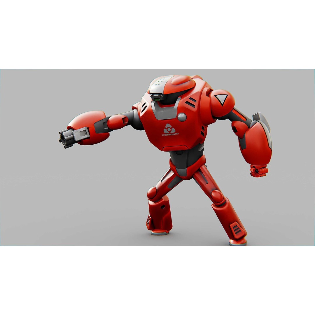 Battle Droid Xzeroni 3D Model – Rigged Sci-Fi Character, FBX, OBJ - View 5