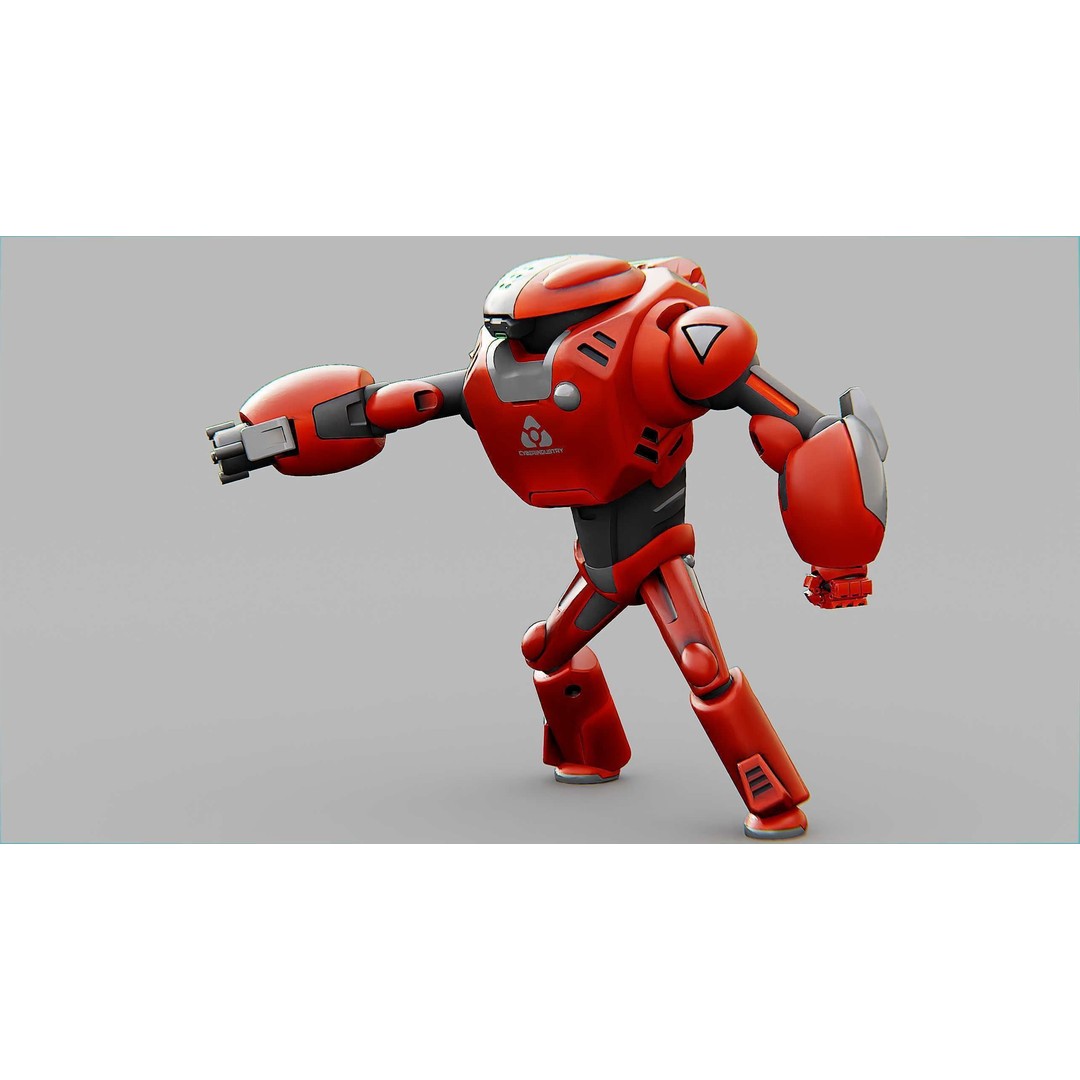 Battle Droid Xzeroni 3D Model – Rigged Sci-Fi Character, FBX, OBJ - View 6