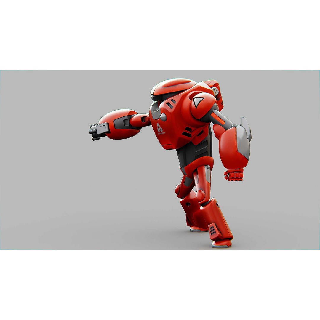 Battle Droid Xzeroni 3D Model – Rigged Sci-Fi Character, FBX, OBJ - View 7