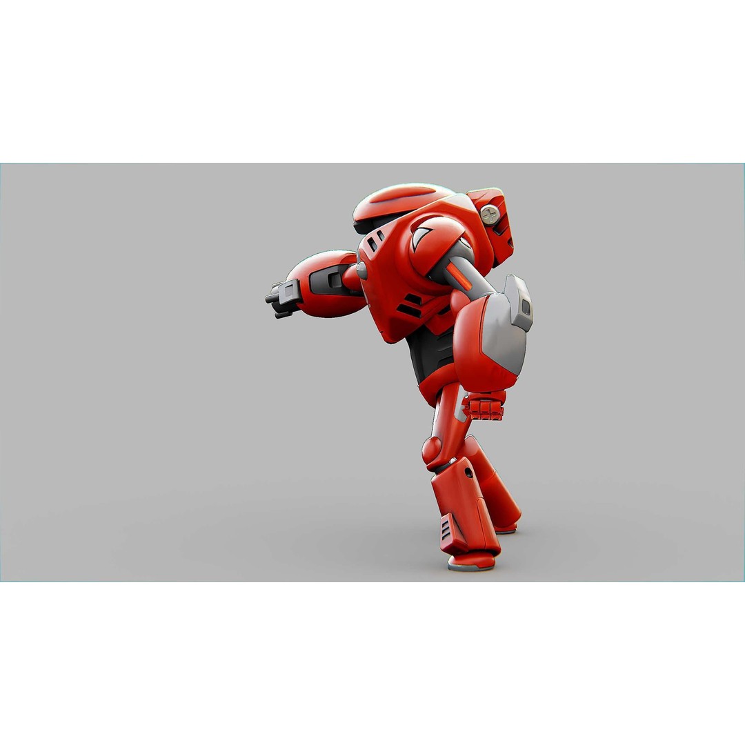 Battle Droid Xzeroni 3D Model – Rigged Sci-Fi Character, FBX, OBJ - View 8