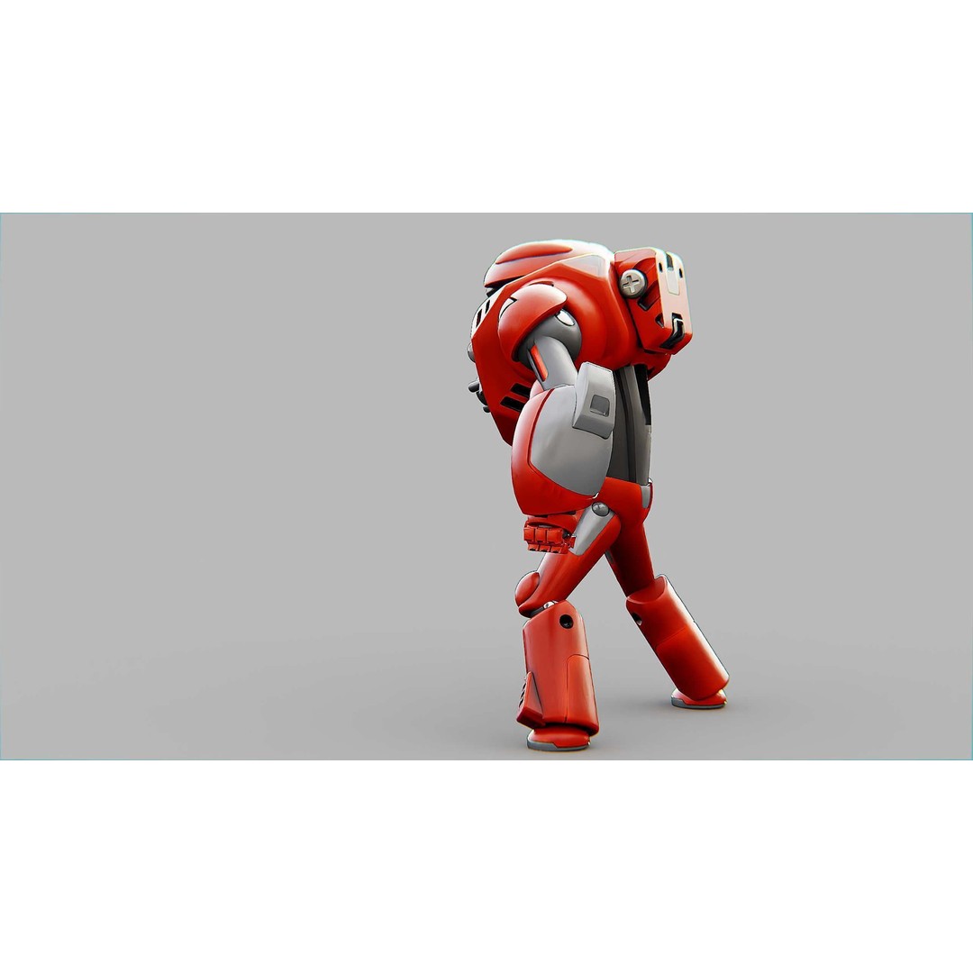Battle Droid Xzeroni 3D Model – Rigged Sci-Fi Character, FBX, OBJ - View 9