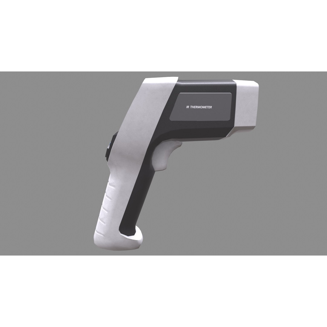 Infrared Thermometer 3D Model – Low Poly PBR Asset, FBX & OBJ Formats - View 11