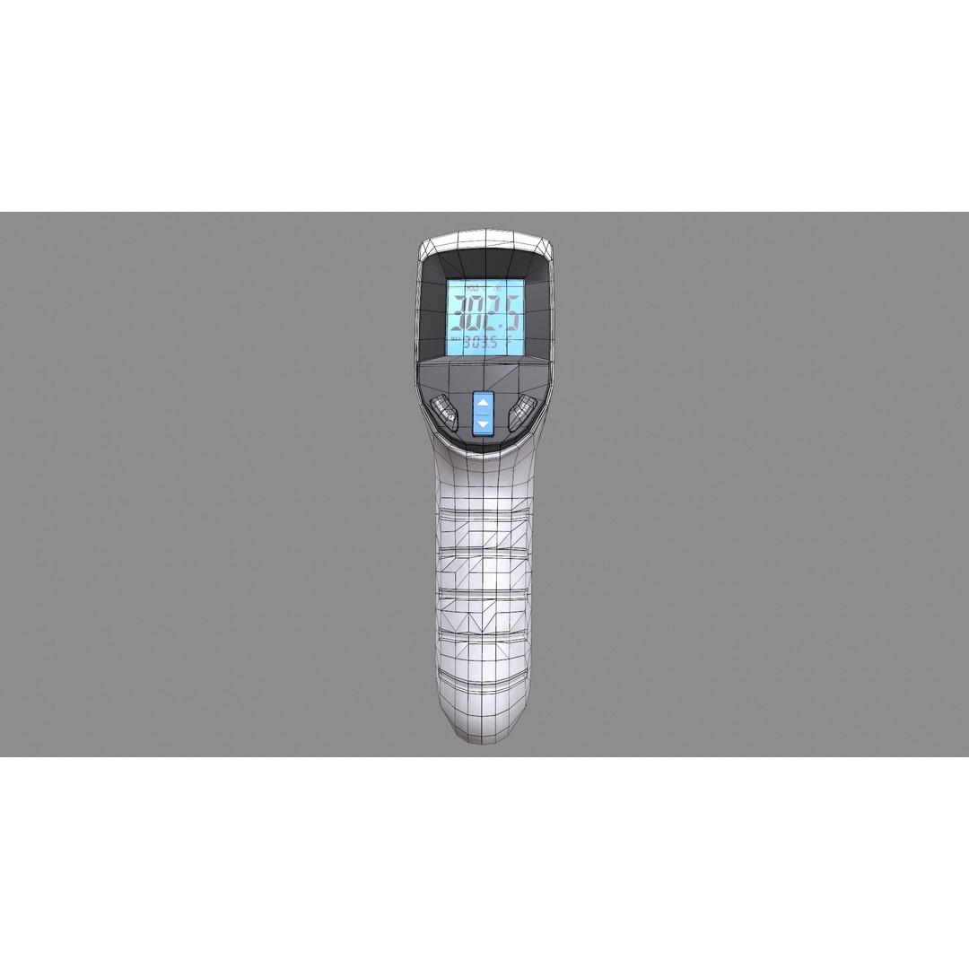 Infrared Thermometer 3D Model – Low Poly PBR Asset, FBX & OBJ Formats - View 21