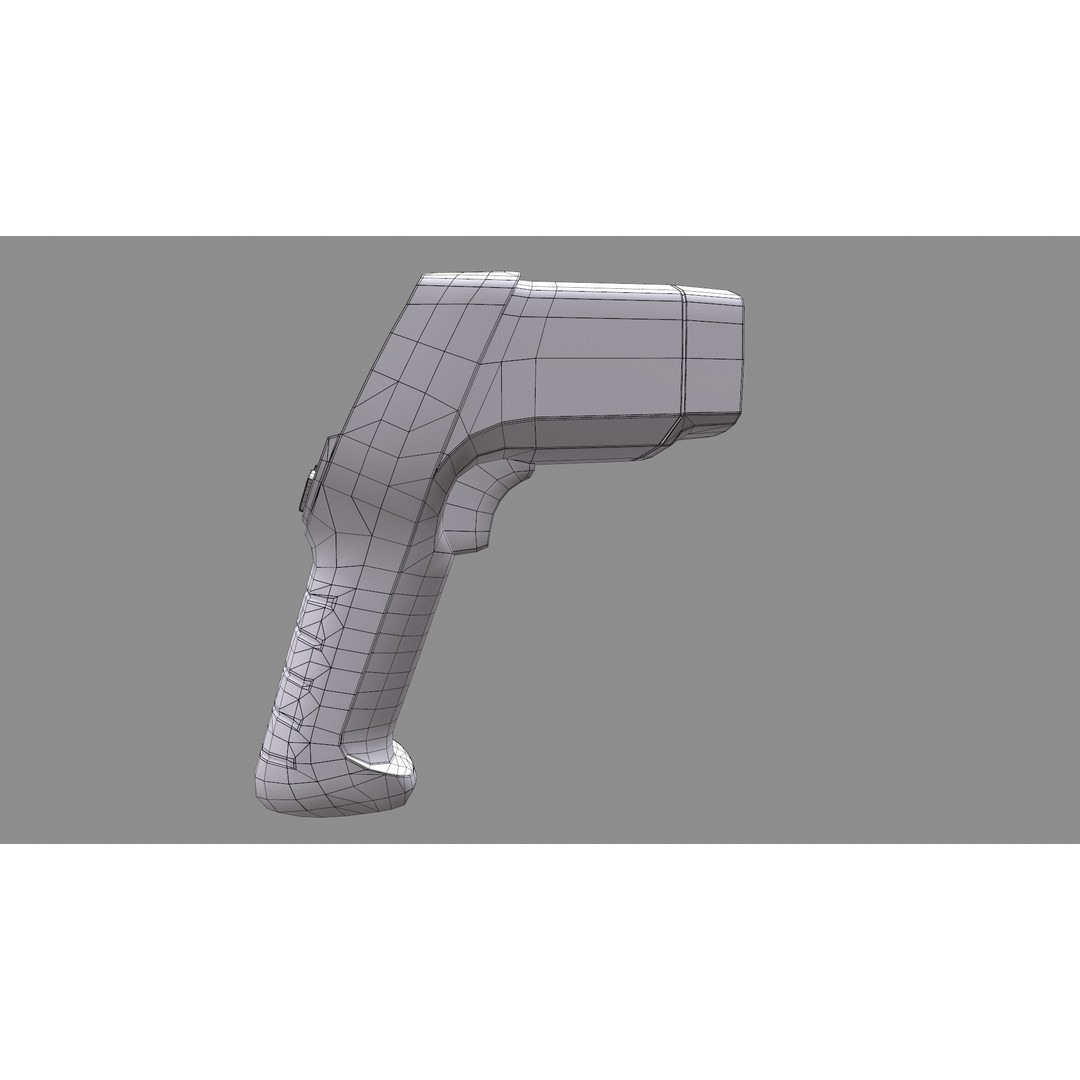 Infrared Thermometer 3D Model – Low Poly PBR Asset, FBX & OBJ Formats - View 22