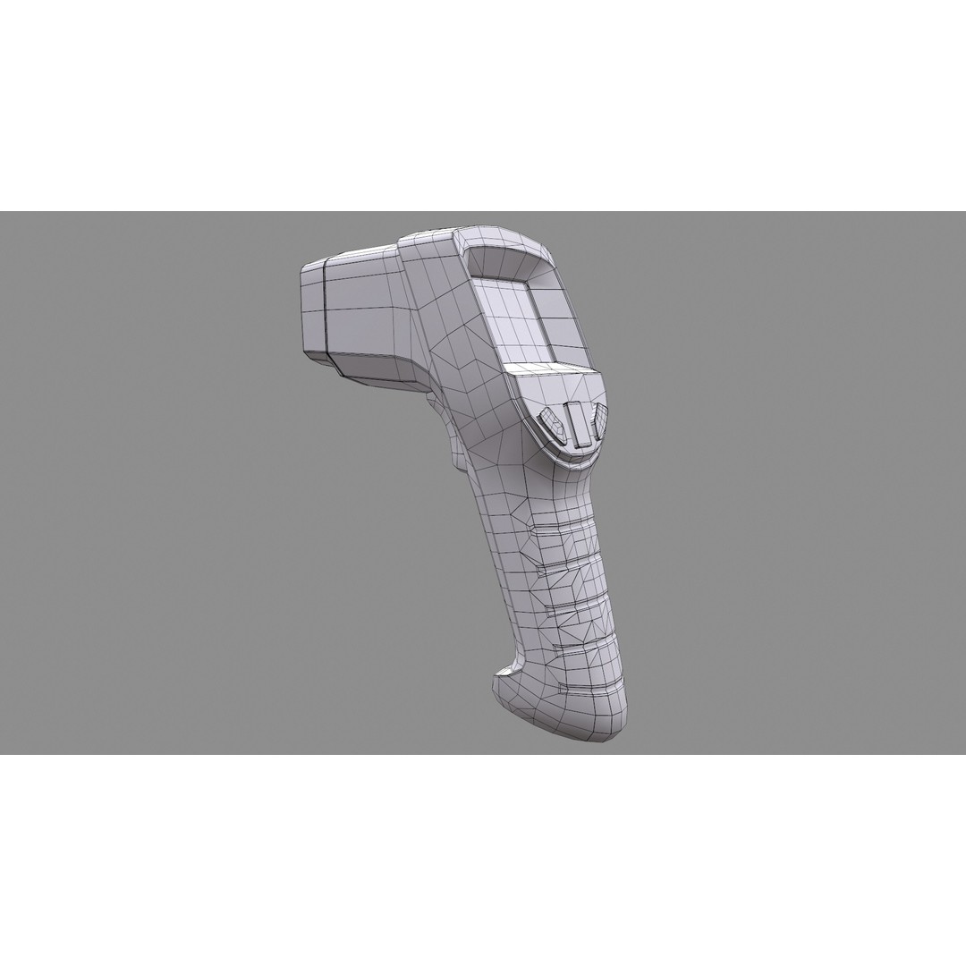 Infrared Thermometer 3D Model – Low Poly PBR Asset, FBX & OBJ Formats - View 23