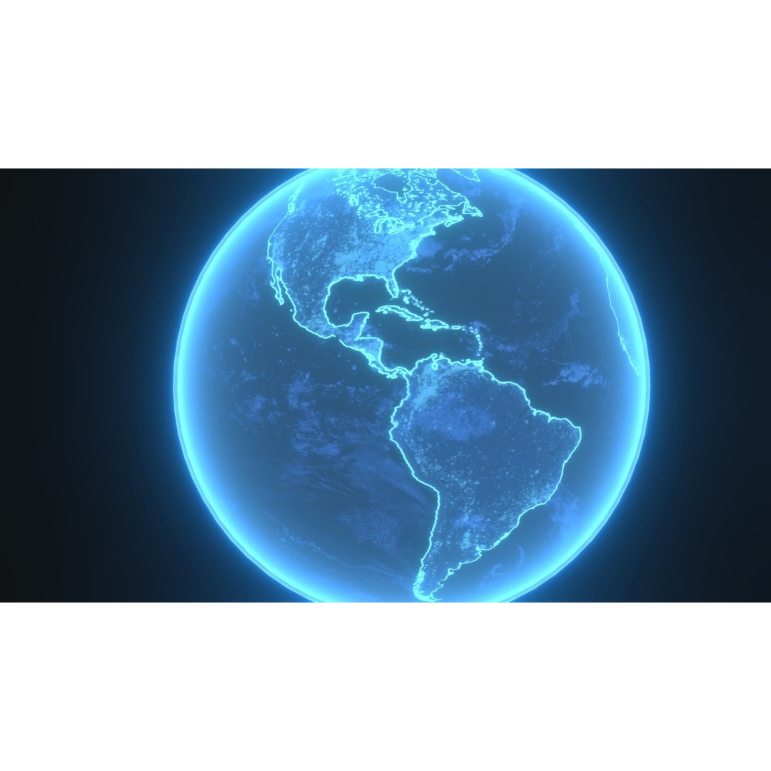 Hologram Planet Earth 3D Model – Low Poly Sci-Fi Asset, FBX & Blender - View 12