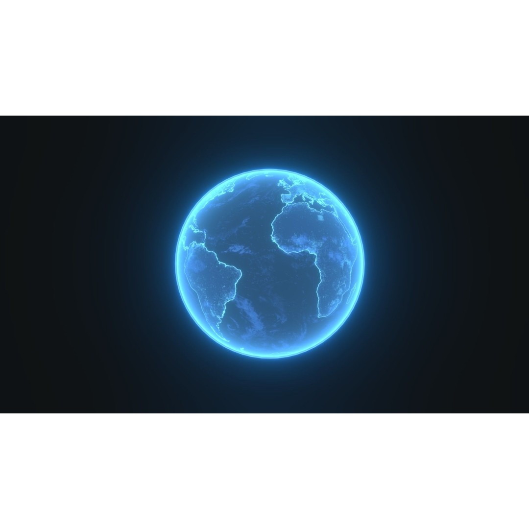 Hologram Planet Earth 3D Model – Low Poly Sci-Fi Asset, FBX & Blender - View 16
