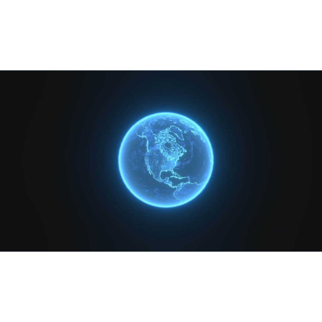 Hologram Planet Earth 3D Model – Low Poly Sci-Fi Asset, FBX & Blender - View 17