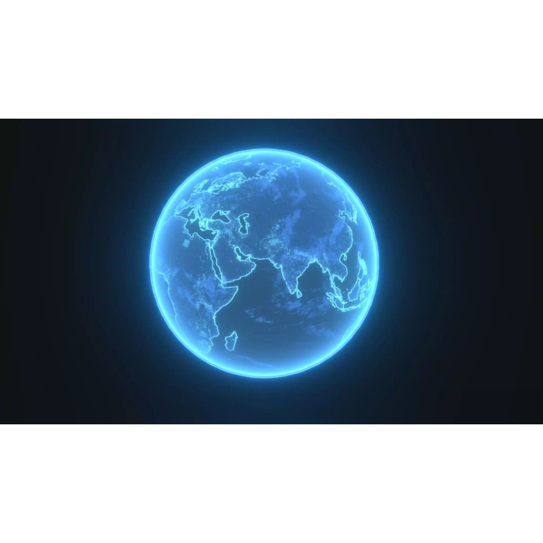Hologram Planet Earth 3D Model – Low Poly Sci-Fi Asset, FBX & Blender - View 2