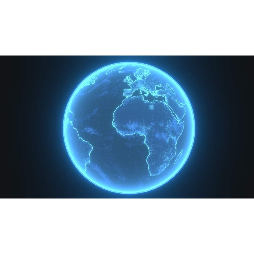 Hologram Planet Earth 3D Model – Low Poly Sci-Fi Asset, FBX & Blender - View 20