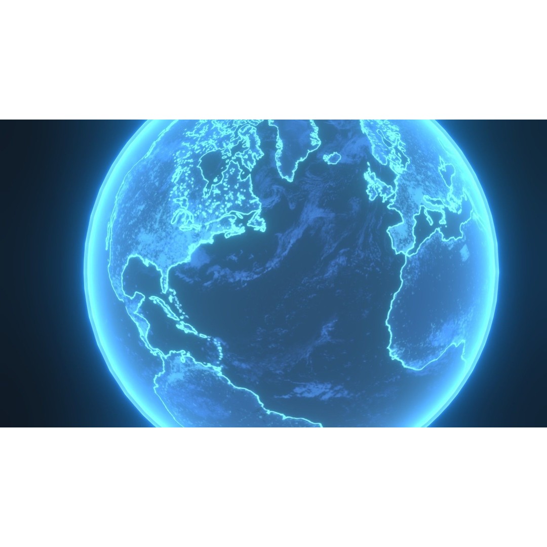 Hologram Planet Earth 3D Model – Low Poly Sci-Fi Asset, FBX & Blender - View 6