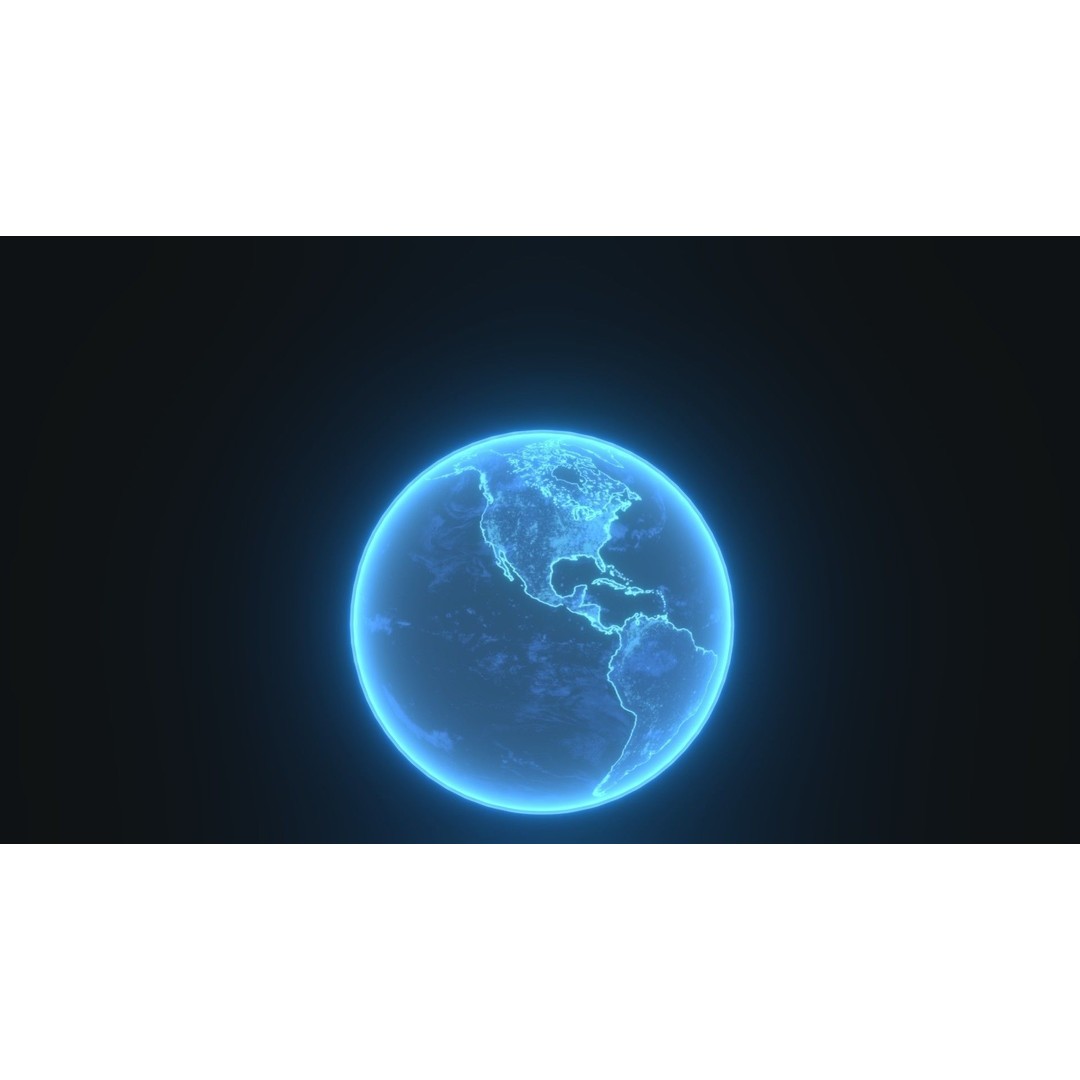Hologram Planet Earth 3D Model – Low Poly Sci-Fi Asset, FBX & Blender - View 7