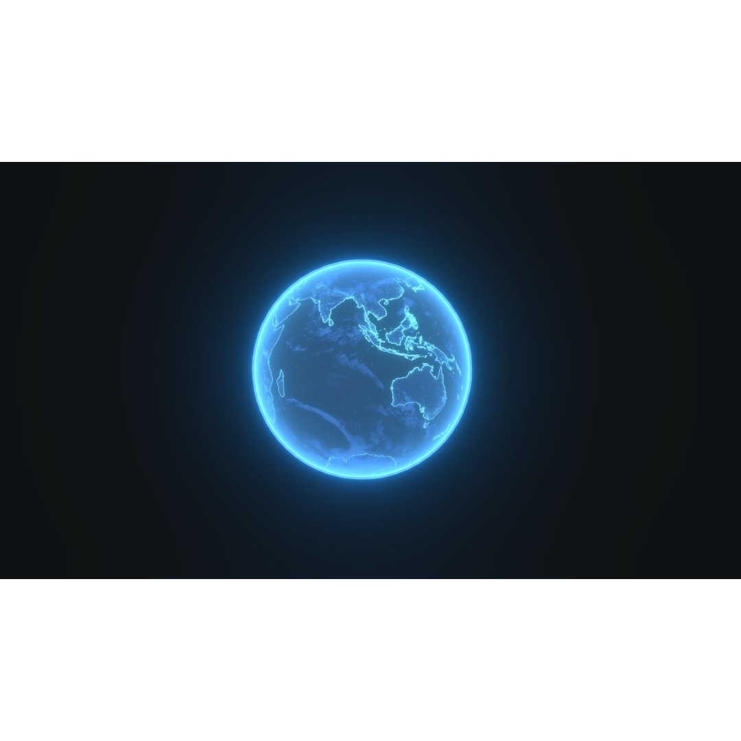 Hologram Planet Earth 3D Model – Low Poly Sci-Fi Asset, FBX & Blender - View 9