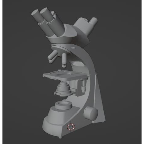 Microscope 3D Model – Low Poly PBR Asset, FBX - View 14