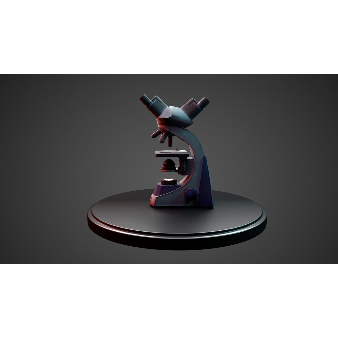 Microscope 3D Model – Low Poly PBR Asset, FBX - View 4