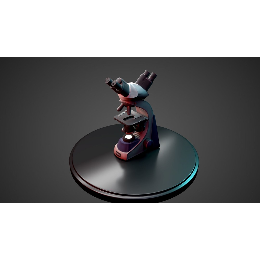 Microscope 3D Model – Low Poly PBR Asset, FBX - View 6