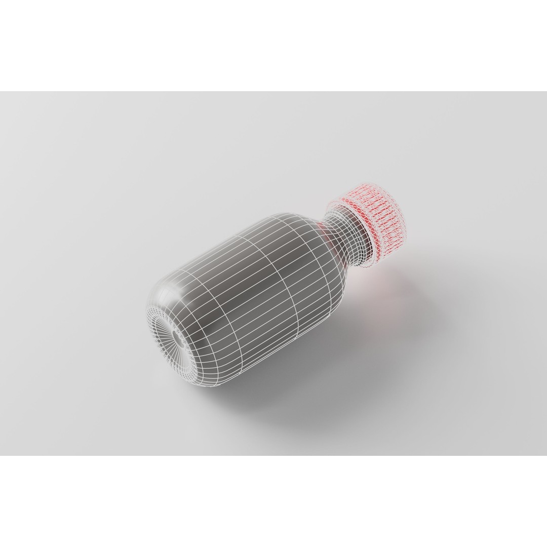 Medicine Bottle 3D Model – Low Poly Medical Asset, FBX & OBJ