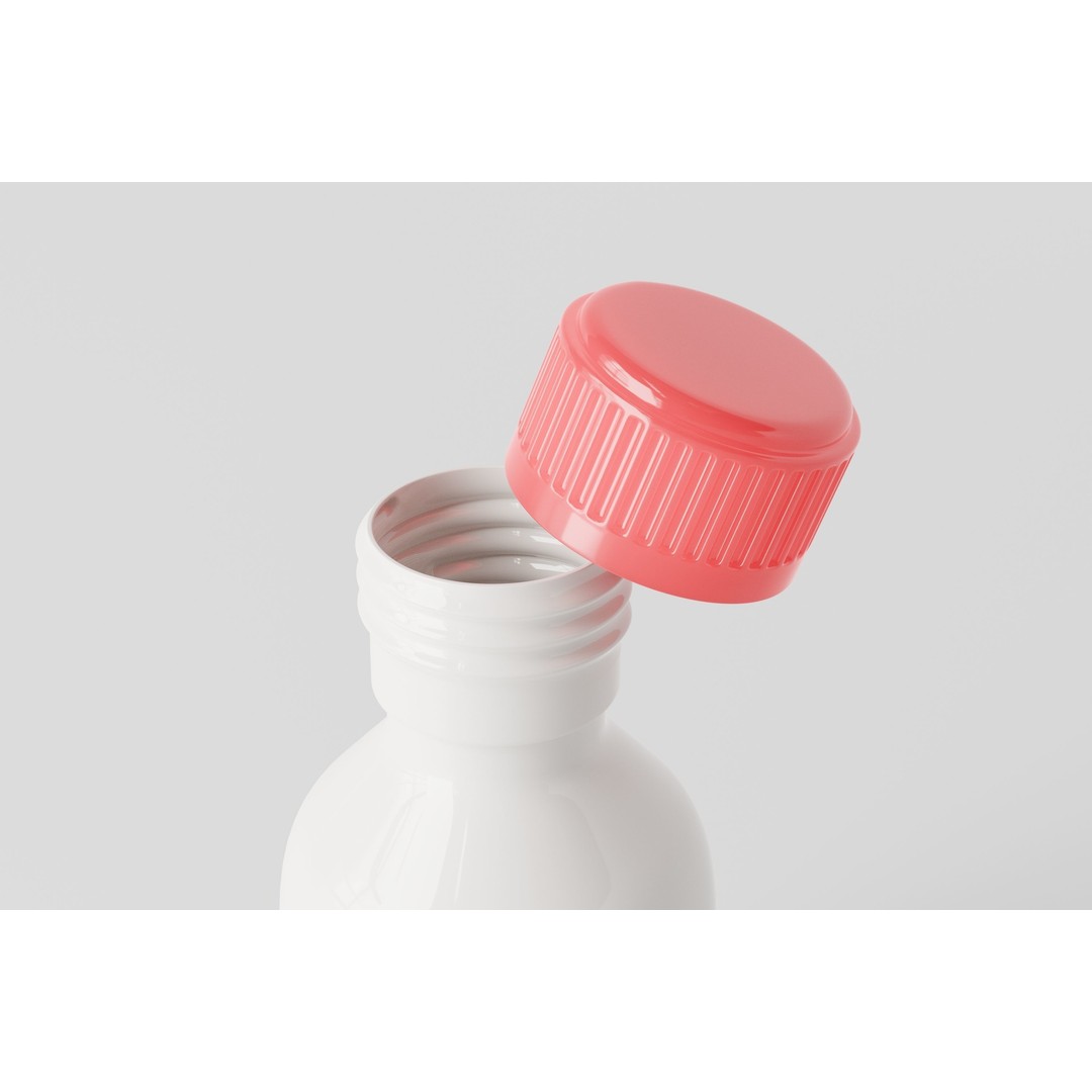 Medicine Bottle 3D Model – Low Poly Medical Asset, FBX & OBJ - View 5