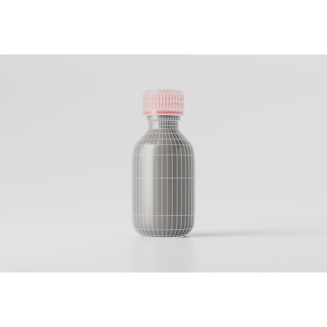 Medicine Bottle 3D Model – Low Poly Medical Asset, FBX & OBJ - View 9