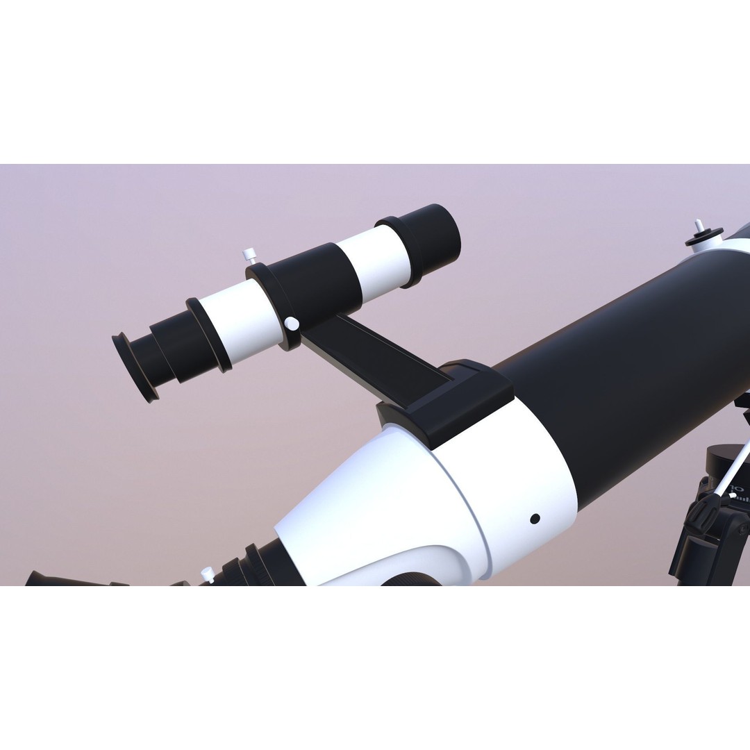 Telescope 3D Model – Low Poly Game Asset, FBX & OBJ Formats - View 17