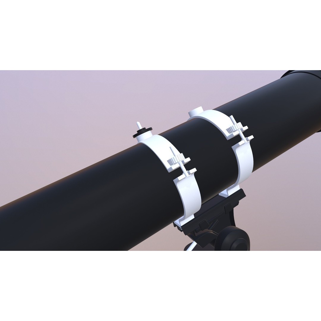 Telescope 3D Model – Low Poly Game Asset, FBX & OBJ Formats - View 18