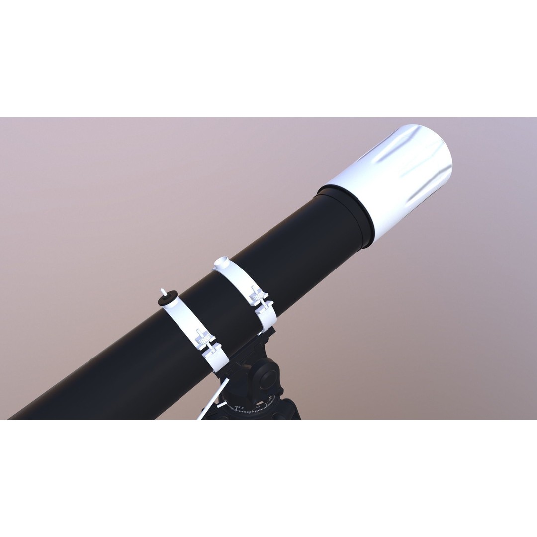 Telescope 3D Model – Low Poly Game Asset, FBX & OBJ Formats - View 22