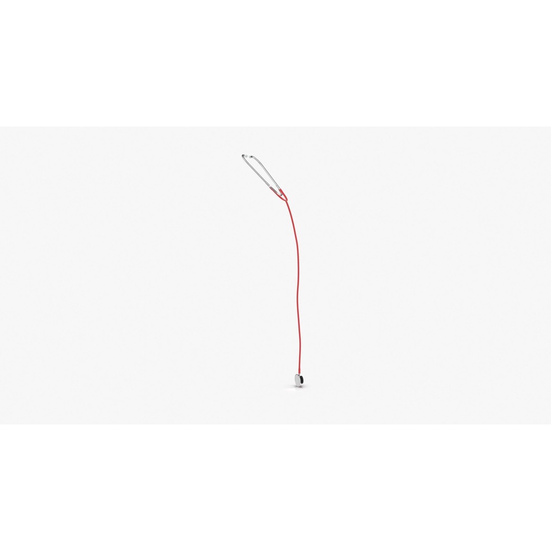 Stethoscope 3D Model – Low Poly Medical Equipment, FBX, OBJ - View 10