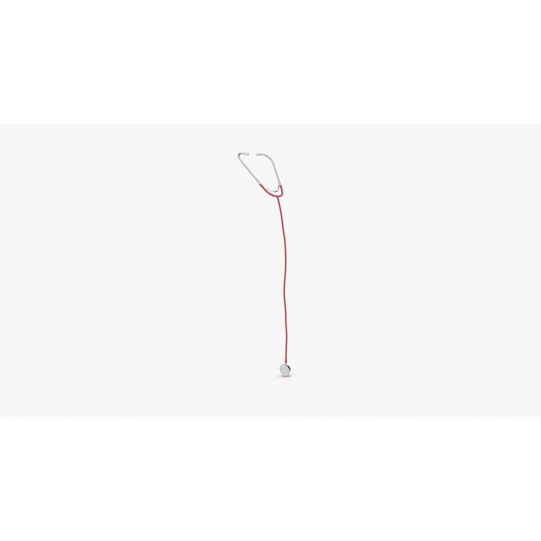 Stethoscope 3D Model – Low Poly Medical Equipment, FBX, OBJ - View 11
