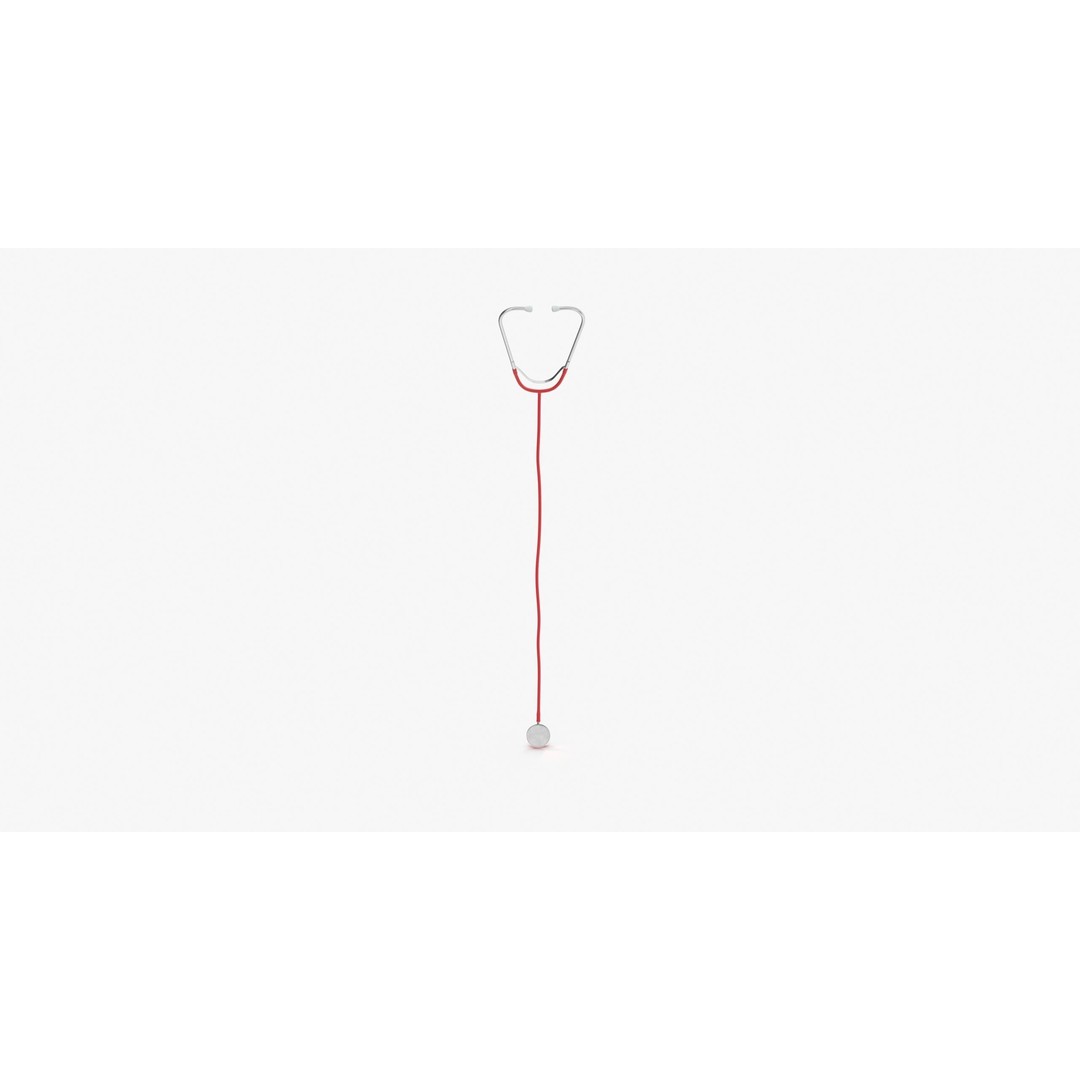 Stethoscope 3D Model – Low Poly Medical Equipment, FBX, OBJ - View 12